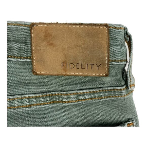 FIDELITY Women's Sage Green Oh boy High Rise Boyfriend Denim Jeans US 26 - Picture 13 of 16